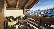 View from the balcony at La Val, Brigels.