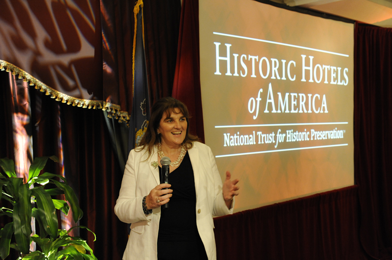 Michelle Chaplow, speaking at Historic Hotels America in Hershey, Pennsylvania 2014