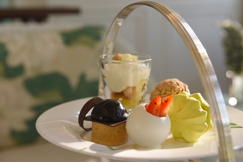 A top tier of exquisite patisserie by the chefs at the Mandarin Oriental Bangkok. © Michelle Chaplow